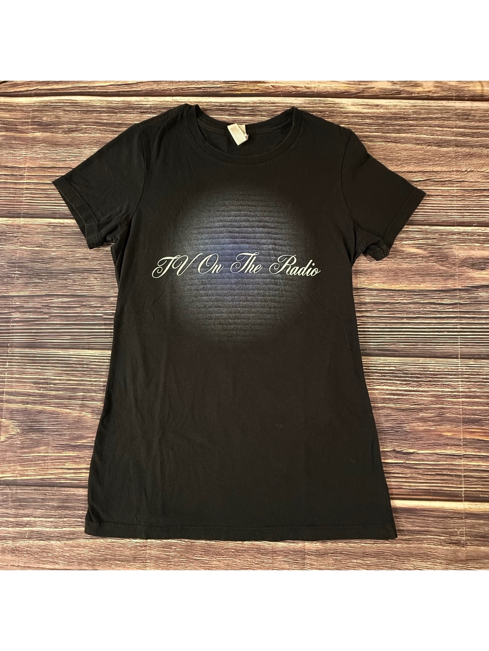 TV On The Radio Band T-Shirt Womens L Black Script Logo Bella Canvas Tee